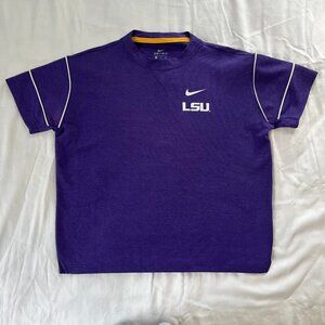 Nike Dri-Fit Purple LSU Tigers Short Sleeve Oversize Crop Tee | Size S